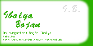 ibolya bojan business card